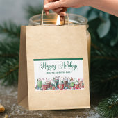 Happy Holidays Hot Cocoa Festive Rechteckiger Aufkleber