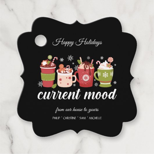 Happy Holidays - Hot Cocoa Geschenkanhänger (Vorderseite)