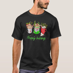 Happy Holidays Hot Cocoa Weihnachten Weihnachtsfei T-Shirt