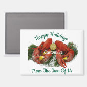 Happy Holidays Hummer Dinner Thunder_Cove Magnet (Vorderseite/Rückseite)