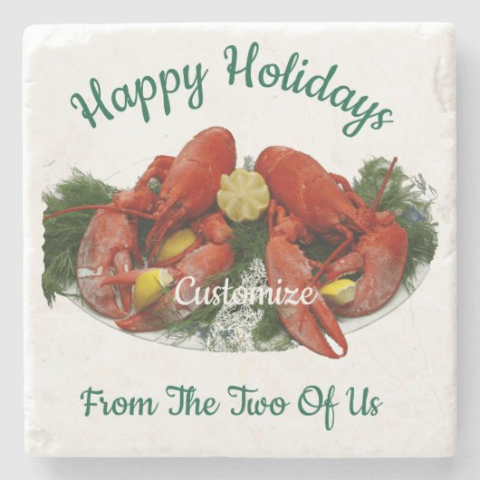 Happy Holidays Hummer Dinner Thunder_Cove Steinuntersetzer (Vorderseite)