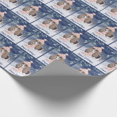 Happy Holidays Hund Hund Geschenkpapier (Ecke)