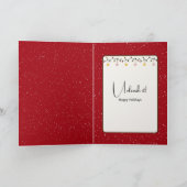 Happy Holidays Husky With a Red Scarf Karte (Innenseite)