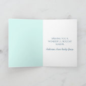 Happy Holidays Ice Blue Snowflake Dankeskarte (Innenseite)