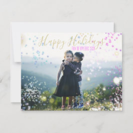 Happy Holidays Ihr Foto mit Glitzer Feiertagskarte