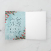 Happy Holidays Illustrierter Weihnachtskranz Karte (Innenseite)