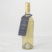 Happy Holidays Imitate Gold Foil Corporate Gift Flaschenanhänger (Angewinkelt)