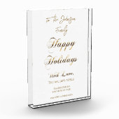 Happy Holidays Imitate Gold Script Einzigartiges W Fotoblock (Links)