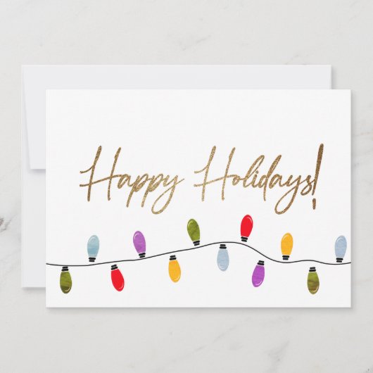 Happy Holidays Imitate Gold Script Lights Company (Vorderseite)
