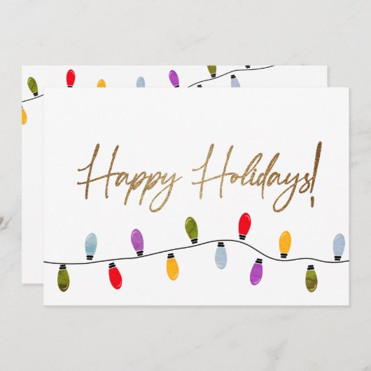 Happy Holidays Imitate Gold Script Lights Company (Vorne/Hinten)