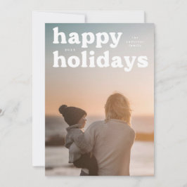 Happy Holidays in Bold Top of Foto Feiertagskarte