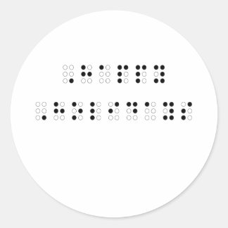 Happy Holidays in Braille Runder Aufkleber