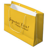 Happy Holidays in French Gift Bag Große Geschenktüte (Vorderseite Schrägansicht)