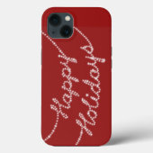 Happy Holidays in String Lights iPhone Case (Rückseite)