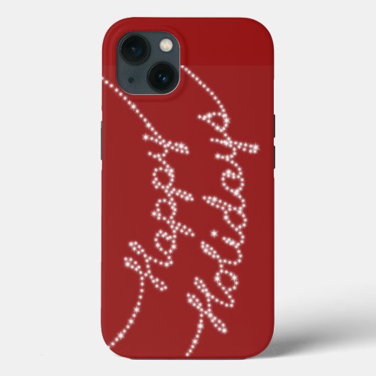 Happy Holidays in String Lights iPhone Case (Rückseite)