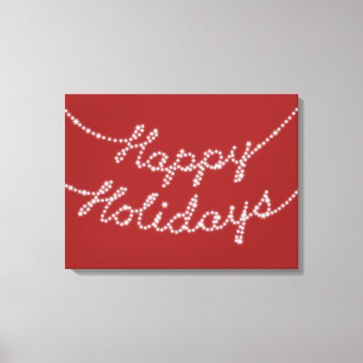 Happy Holidays in Twinkle Lights Leinwand (Vorderseite)