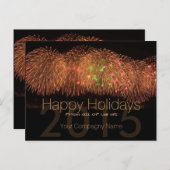 Happy Holidays Individuell gestaltbare Corporate P Postkarte (Vorne/Hinten)