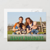 Happy Holidays Individuelles Foto Feiertagspostkarte (Vorne/Hinten)