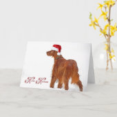 Happy Holidays Irish Setter Karte (Gelbe Blume)