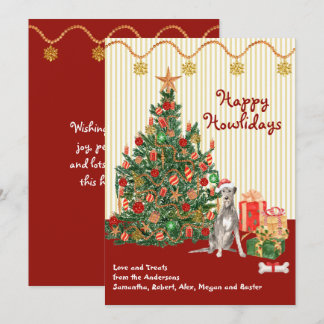 Happy Holidays Irish Wolfhound Tree präsentiert