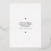 HAPPY HOLIDAYS Joy Folien Feiertagskarte (Rückseite)