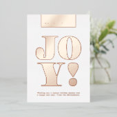 HAPPY HOLIDAYS Joy Folien Feiertagskarte (Stehend vorne)