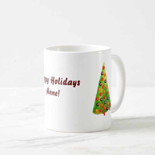 Happy Holidays Kaffeetasse (VorderseiteRechts)