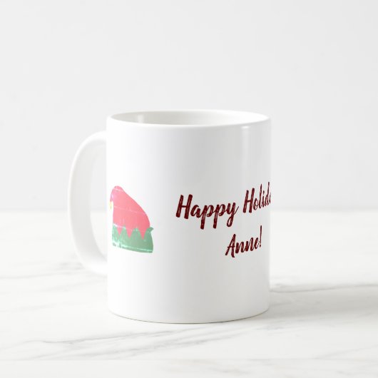 Happy Holidays Kaffeetasse (Vorderseite Links)