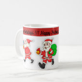 Happy Holidays Kaffeetasse (Vorderseite Links)