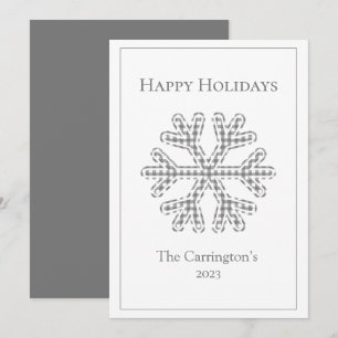 Happy Holidays Kariert Snowflake Modern