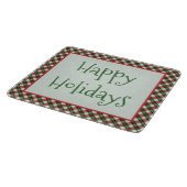 Happy Holidays Kariertes Land Schneidebrett (Ecke)