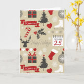 Happy Holidays Karte (Gelbe Blume)