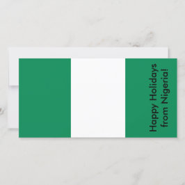 Happy Holidays Karte mit Flagge Nigerias