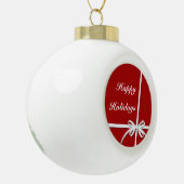 Happy Holidays Keramik Kugel-Ornament (Links)