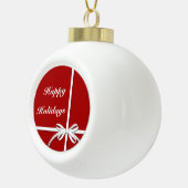 Happy Holidays Keramik Kugel-Ornament (Rechts)