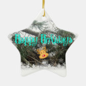 Happy Holidays Keramik Ornament (Hinten)