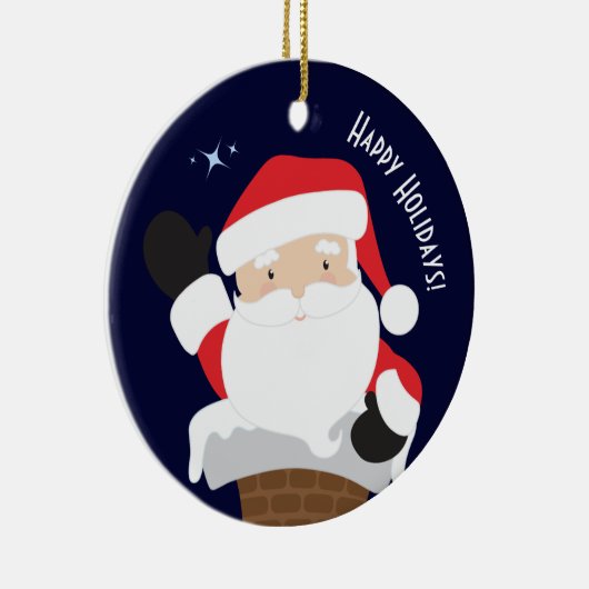 Happy Holidays Keramik Ornament (Rechts)