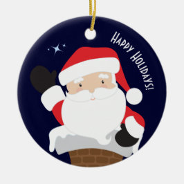 Happy Holidays Keramik Ornament