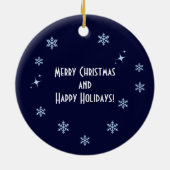 Happy Holidays Keramik Ornament (Hinten)