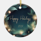 Happy Holidays Keramik Ornament (Vorne)