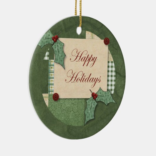 Happy Holidays Keramikornament (Rechts)