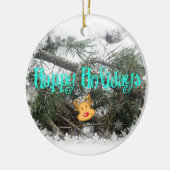 Happy Holidays Keramikornament (Links)