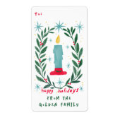 Happy Holidays Kerzenhandgezeichnete CUSTOM bis (Vorne)