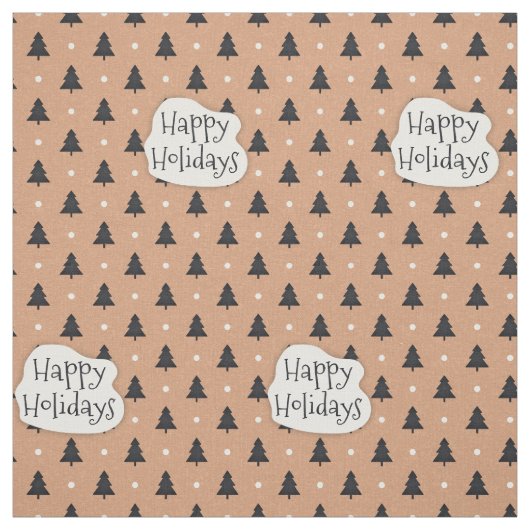Happy Holidays Kiefernwald Muster Stoff (Muster)