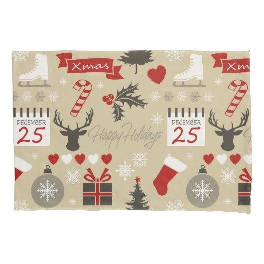 Happy Holidays Kissenbezug (Vorderseite)