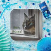 Happy Holidays Kitty Cat Pappteller (Party)