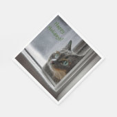 Happy Holidays Kitty Cat Serviette (Ecke)