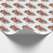 Happy Holidays Kitty with Gift Geschenkpapier (Ecke)