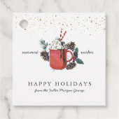 Happy Holidays | Klassische Hot Chocolate Weihnach Geschenkanhänger (Vorderseite)