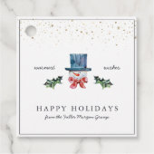 Happy Holidays | Klassische Rustikale Weihnachtsze Geschenkanhänger (Vorderseite)